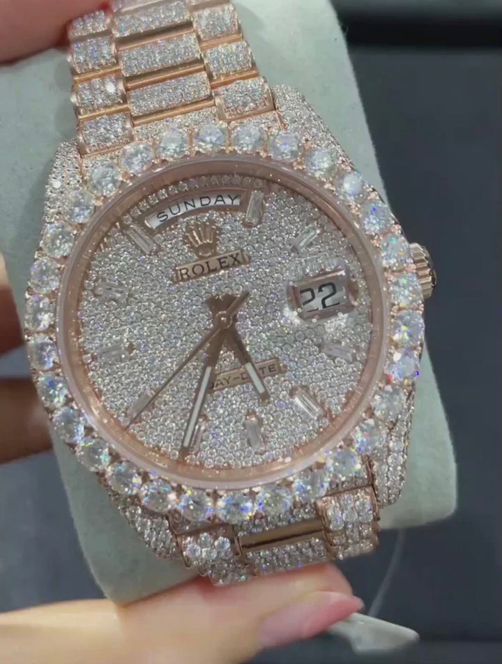 Rolex Datejust Bustdown (Moissanite) (Two‑Tone)