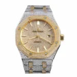 Audemars Piguet Royal Oak “Iced Out Yellow Gold Swiss” 15400SR.OO.1220SR.01 Premium Duplicate