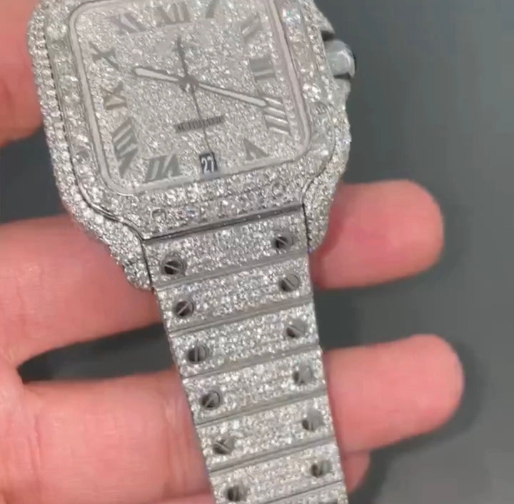 Cartier Santos Bustdown (Moissanite)