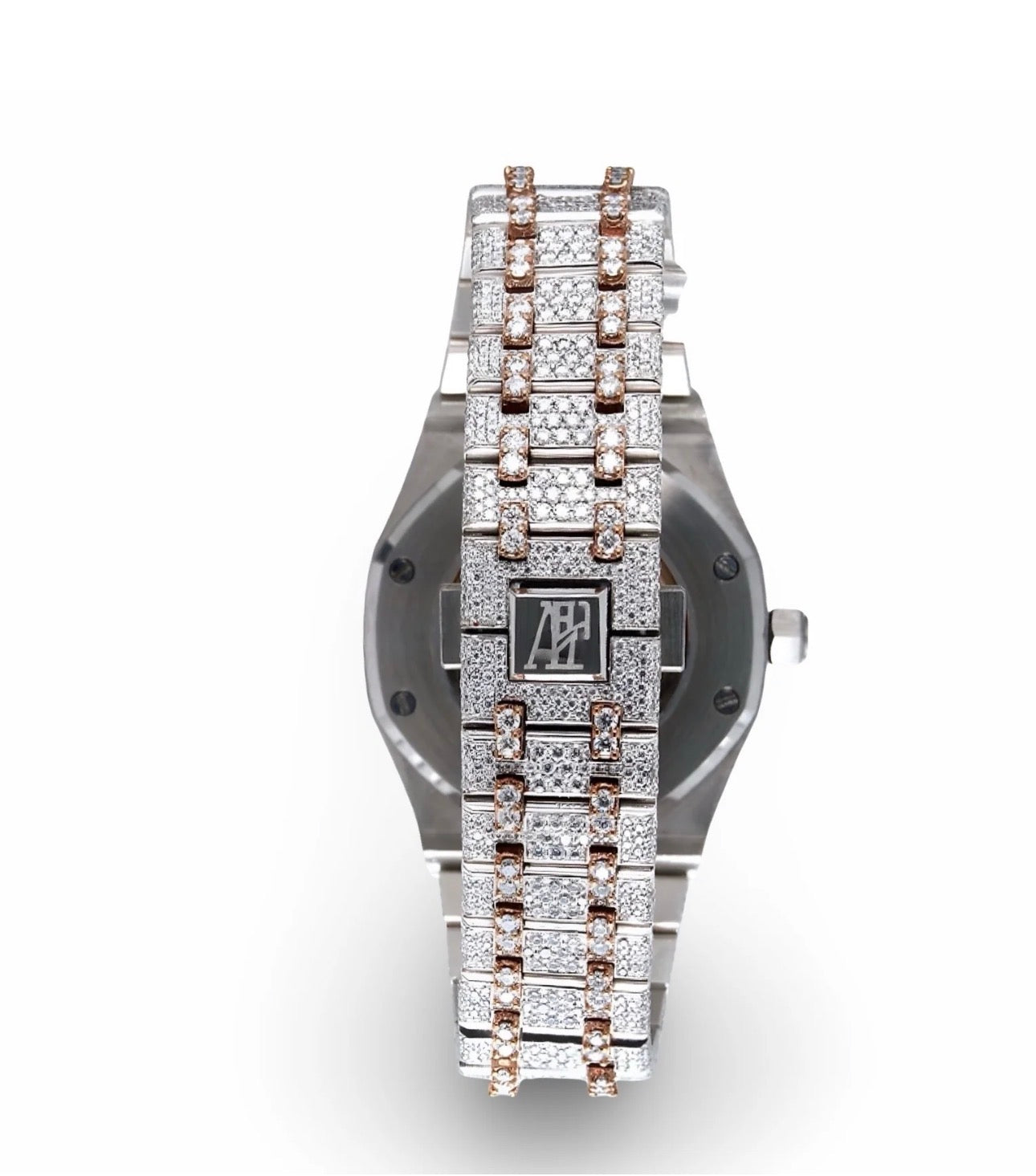 Audemars Two Tone Rose Gold Moissanite Watch
