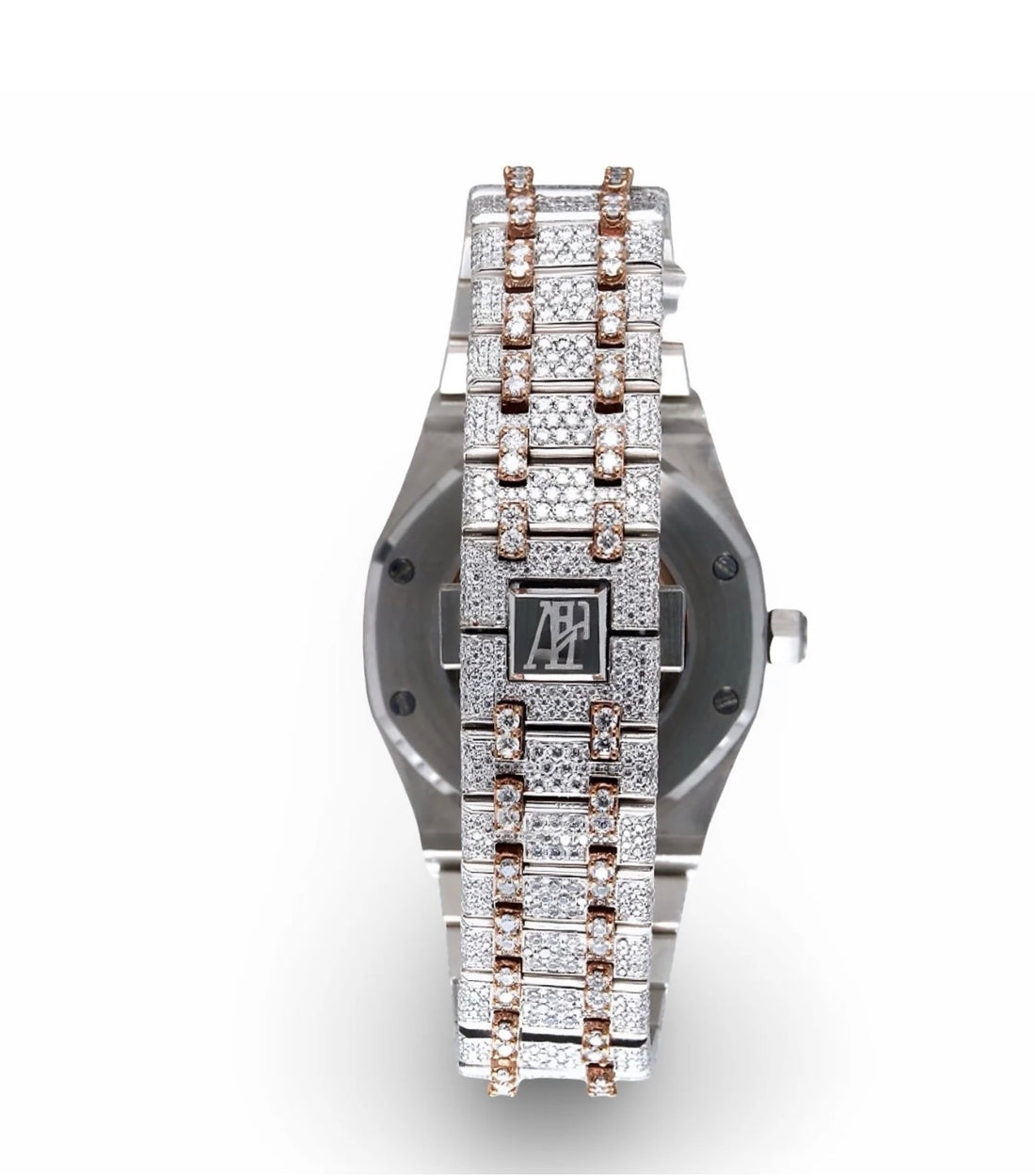 Audemars Two Tone Rose Gold Moissanite Watch