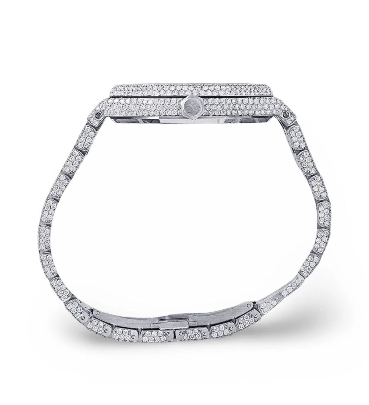 Audemars Piguet Black Dial VVS Moissanite Diamond Watch