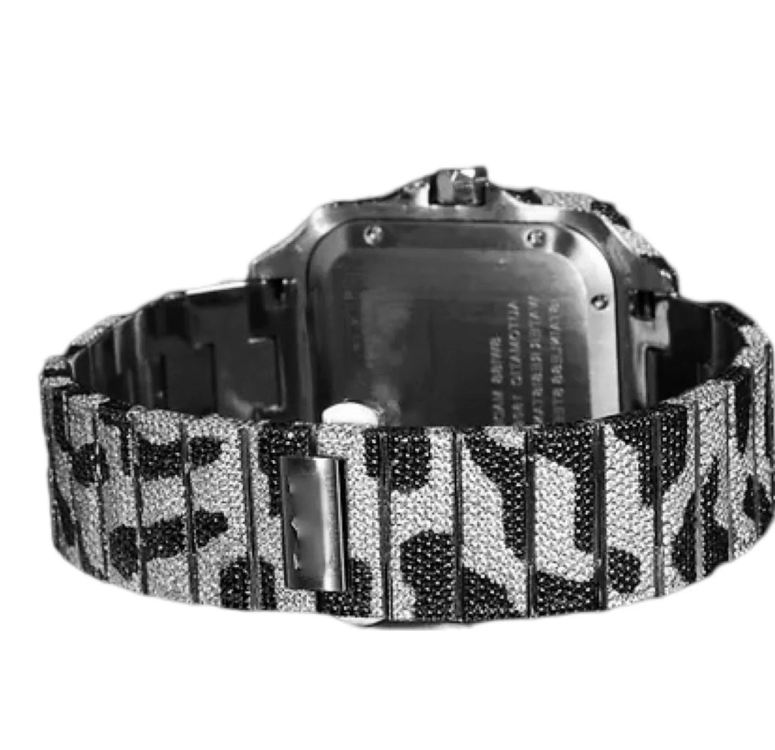 Cartier Moissanite Watch Black And White