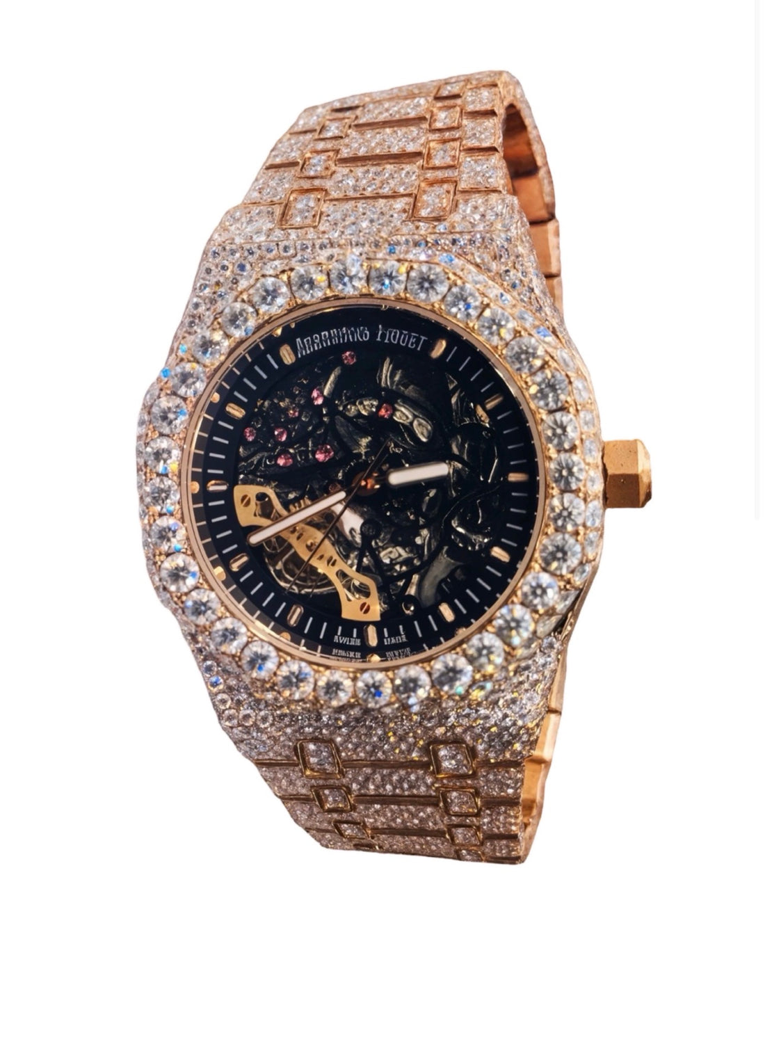 Audemars Piguet Royal Oak Skeleton Iced Out – Rose Gold