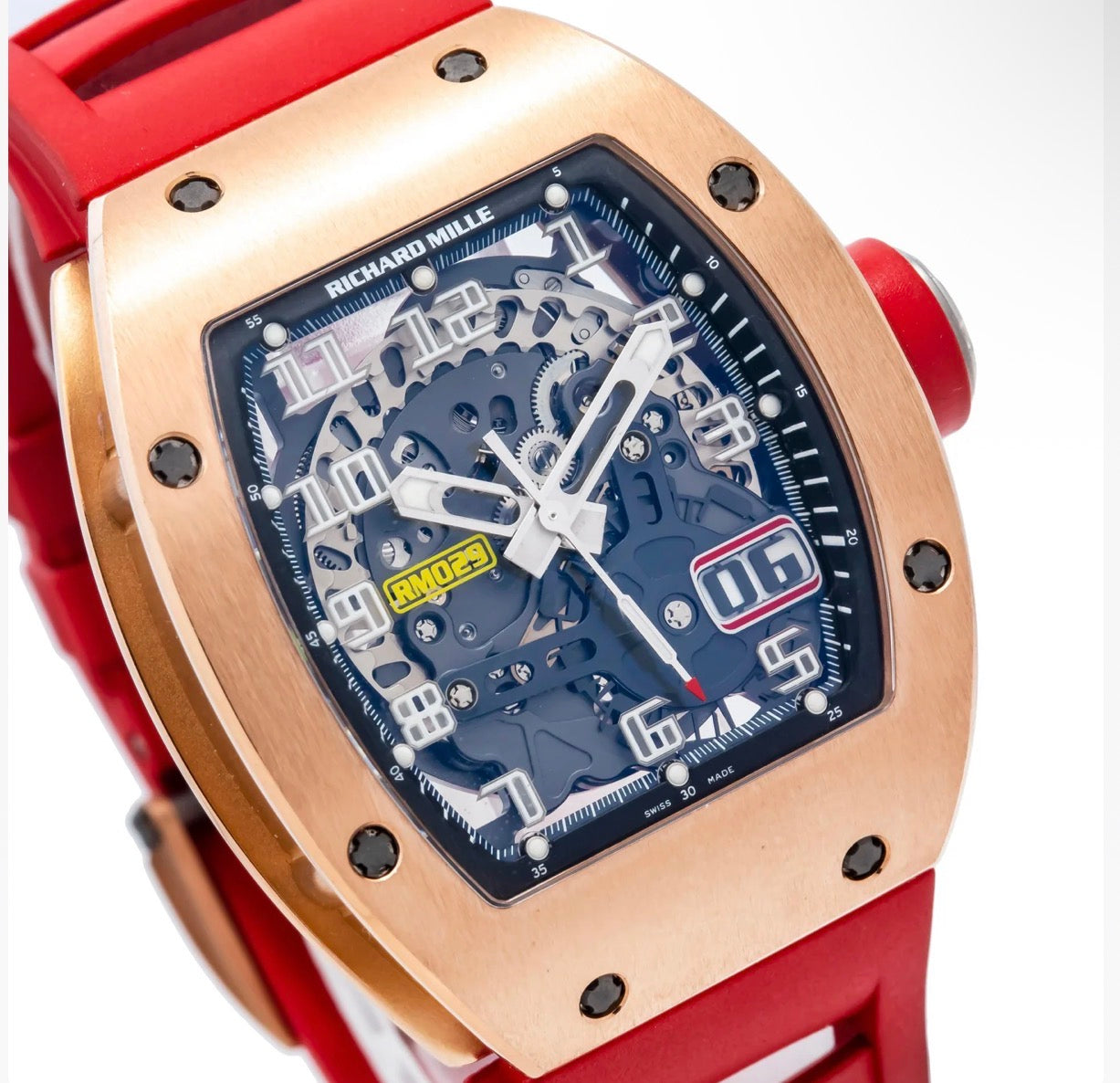 RICHARD MILLE RM029 TRANSPARENT DIAL WITH RUBBER BRACELET