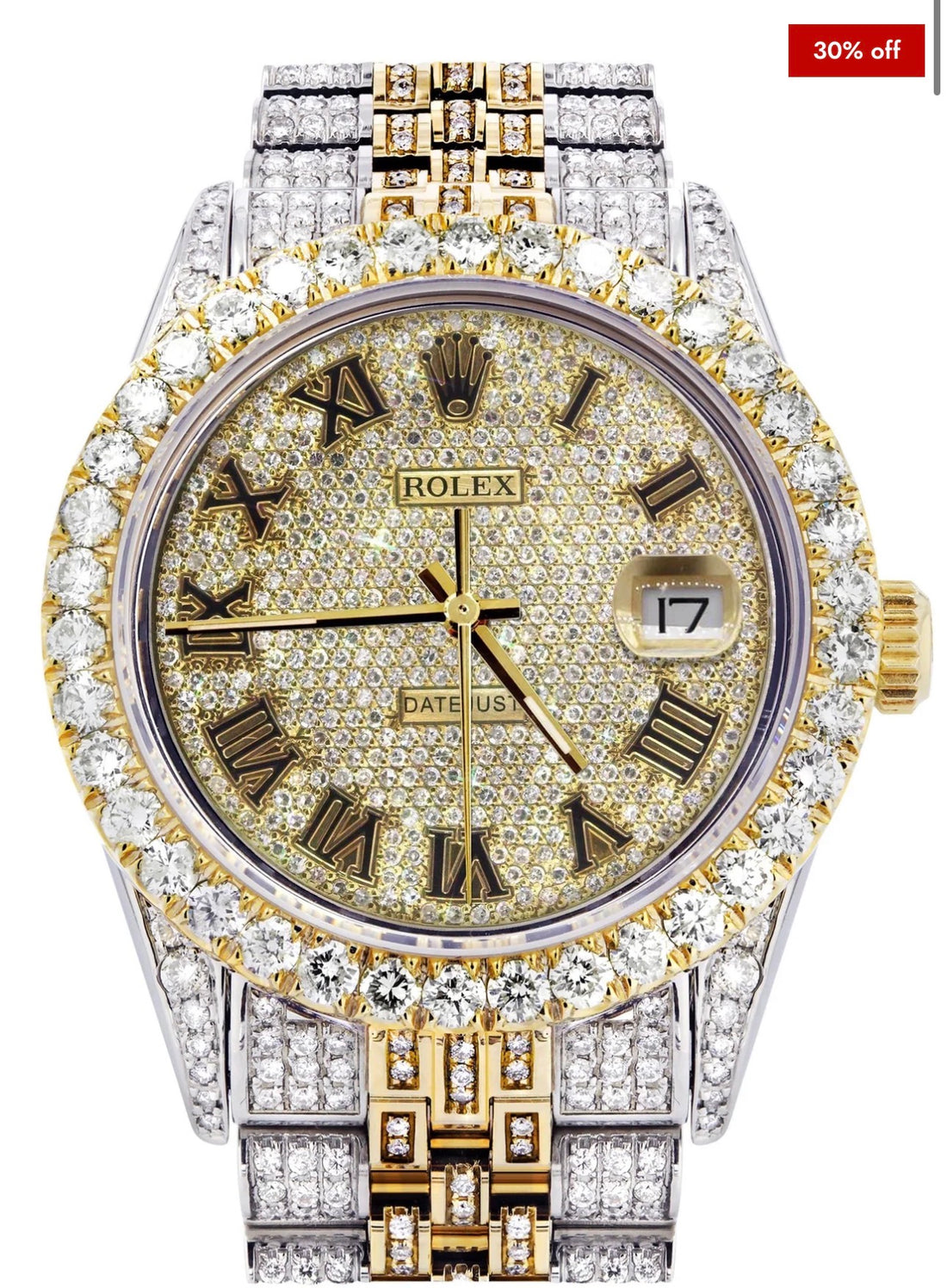 Rolex Datejust Two-Tone Bustdown (Roman Dial)