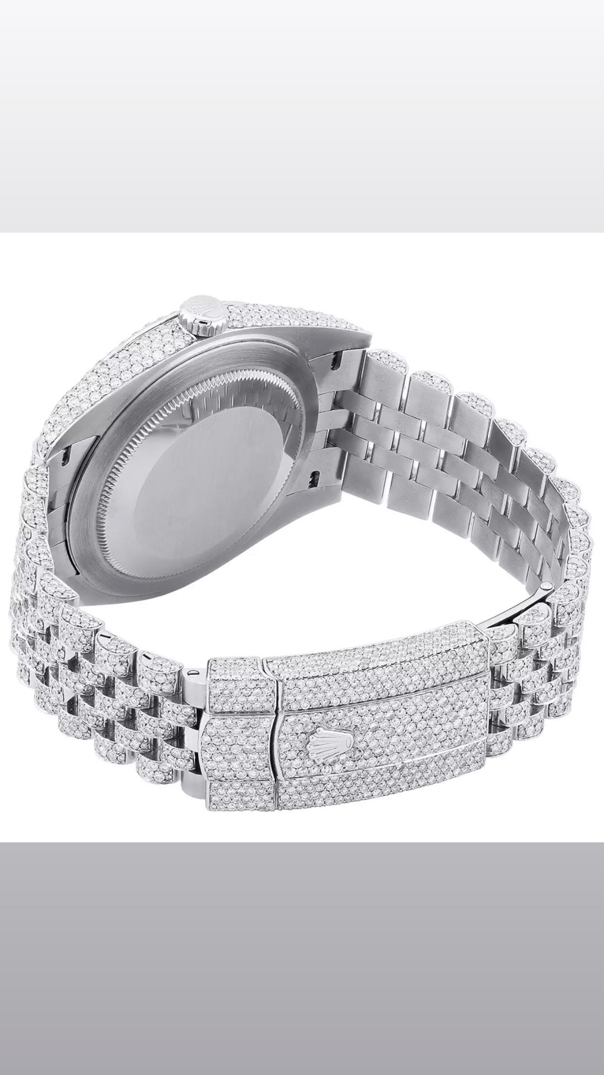 Rolex Datejust Fully Iced Out Bustdown (Roman Dial)