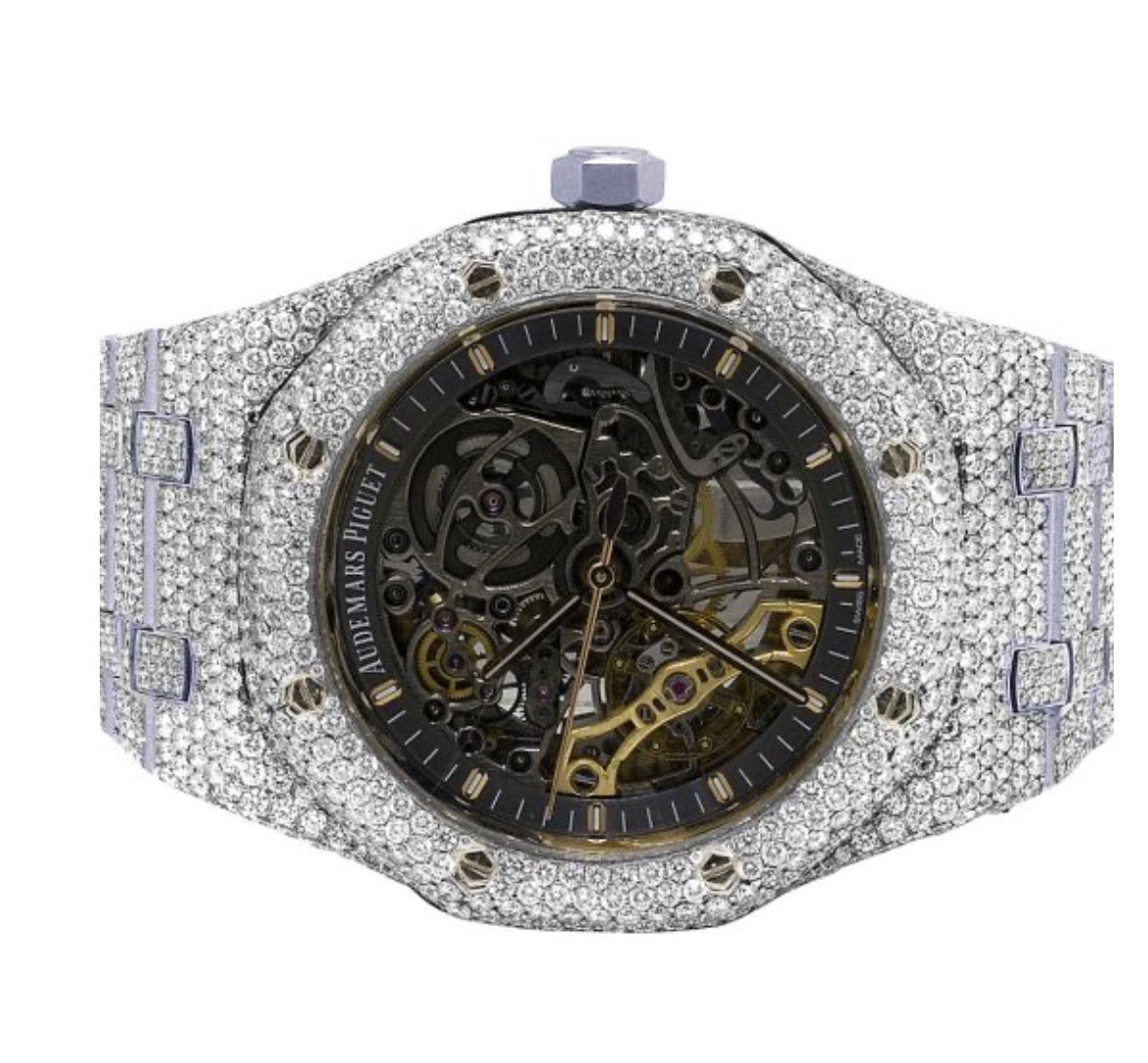 Audemars Piguet Royal Oak Skeleton Fully Iced Out Bustdown