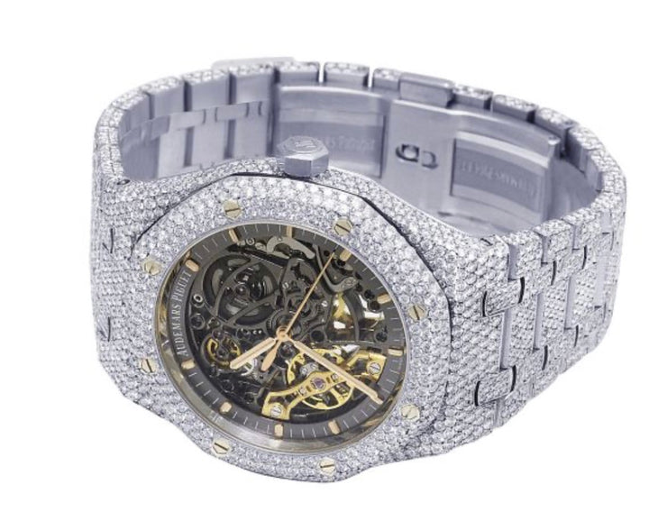 Audemars Piguet Royal Oak Skeleton Fully Iced Out Bustdown