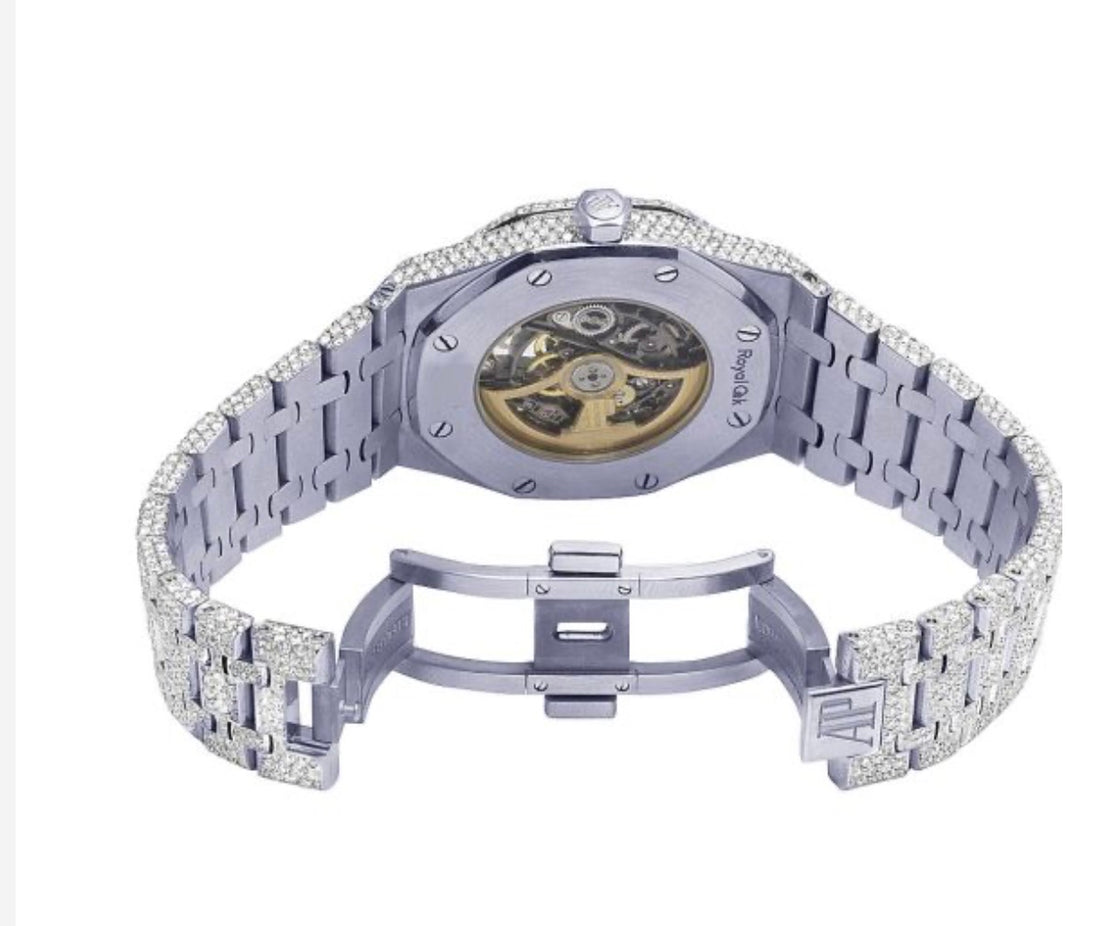 Audemars Piguet Royal Oak Skeleton Fully Iced Out Bustdown