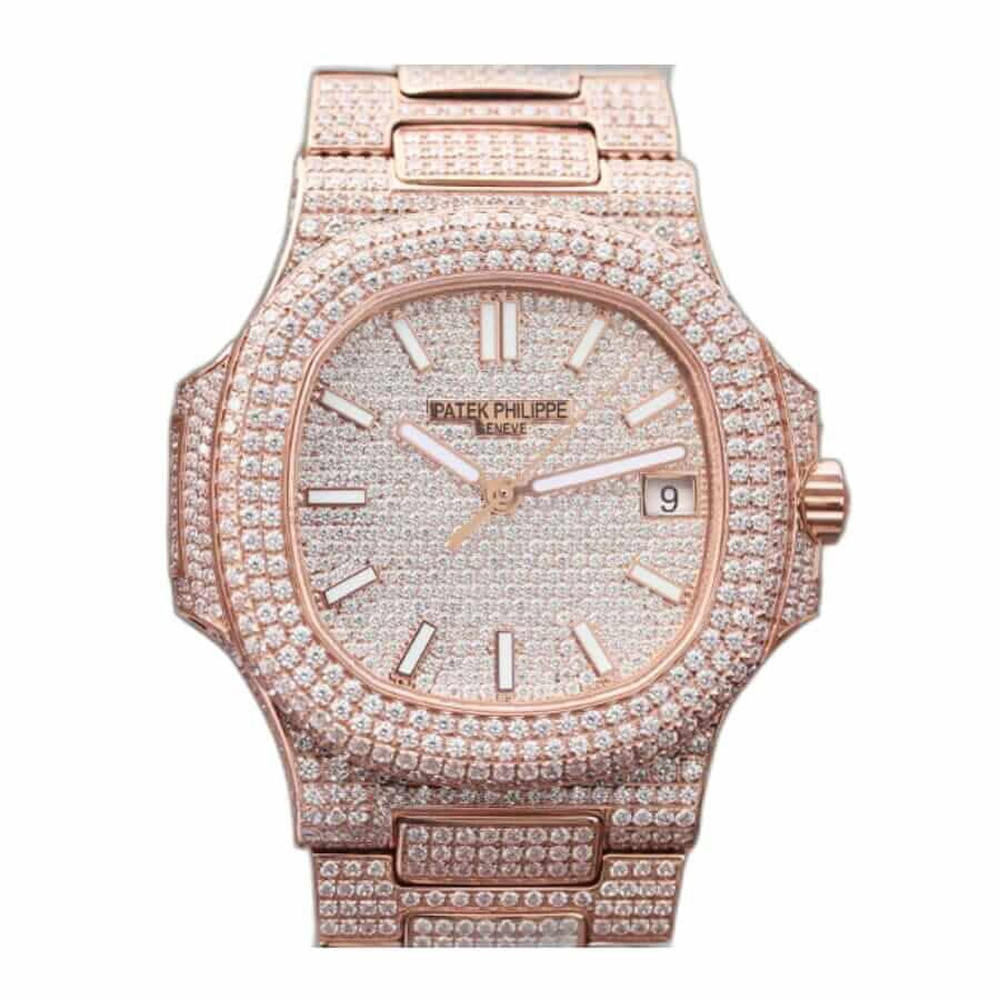 Patek Philippe Nautilus Iced Out 5719/10G (Moissanite)