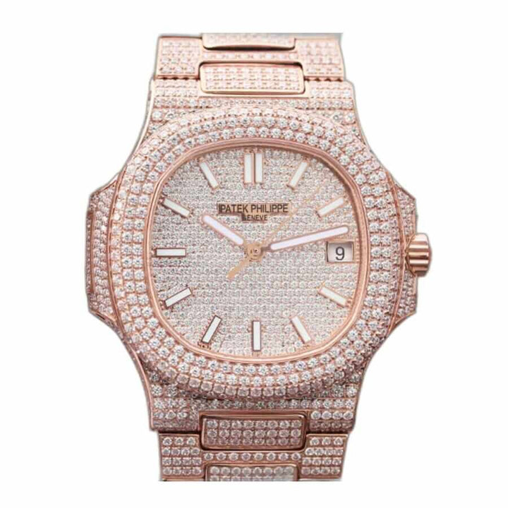 Patek Philippe Nautilus Iced Out 5719/10G (Moissanite)