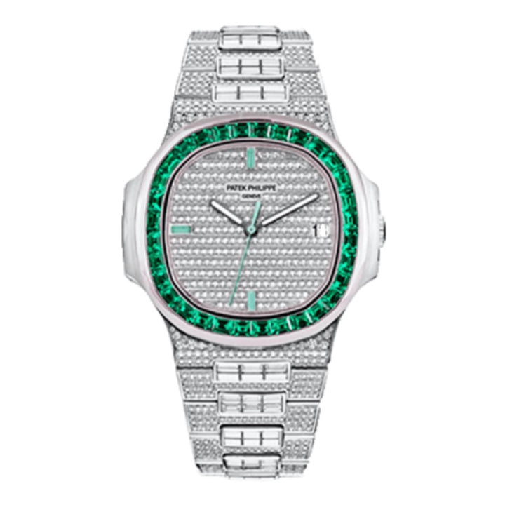 Patek Philippe Nautilus 5711/1300A Emerald Bezel- (Moissanite)