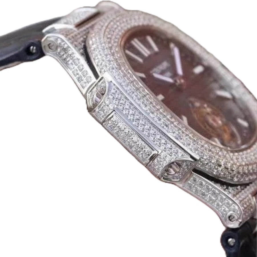 Patek Philippe Nautilus 5711 Tourbillon Jumbo Blue Dial- (Moissanite)