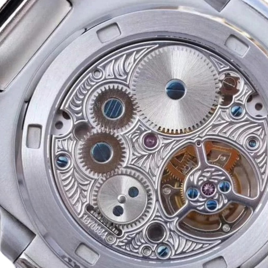 Patek Philippe Nautilus 5711 Tourbillon Jumbo Blue Dial- (Moissanite)