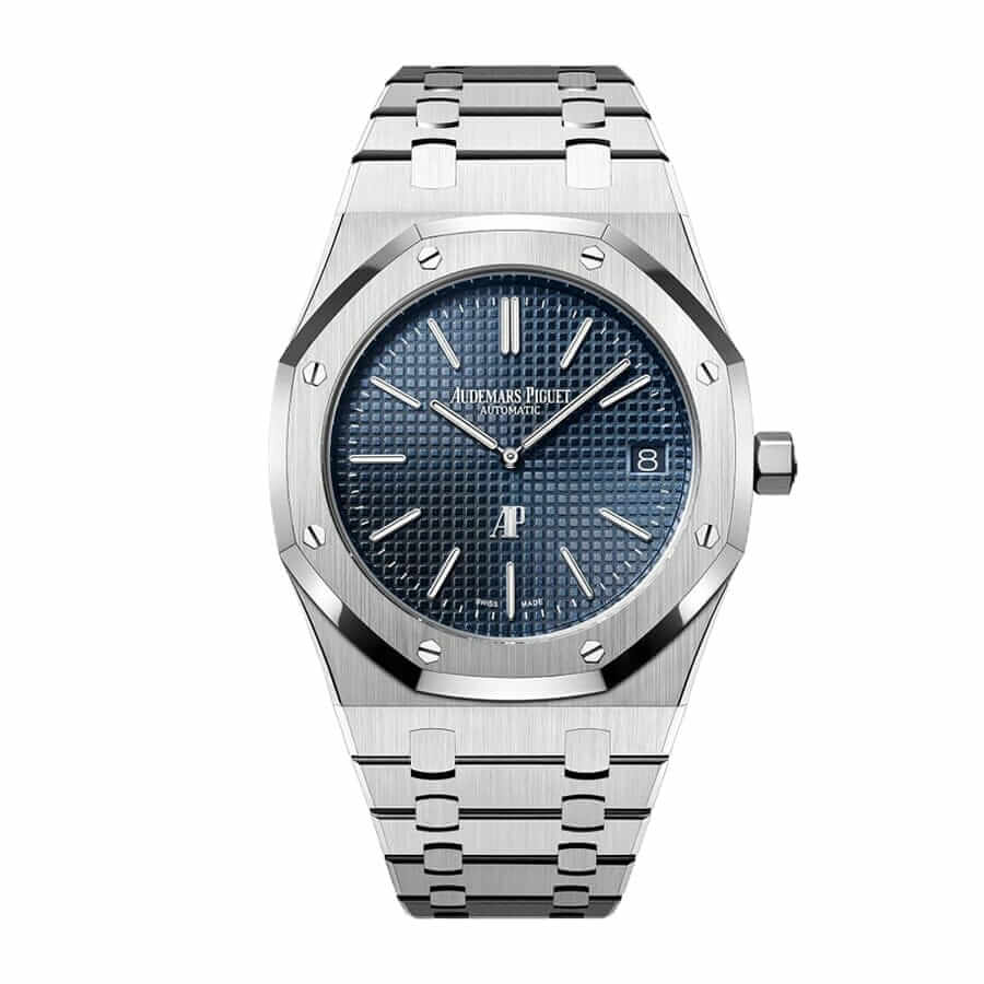 Audemars Piguet Royal Oak “Jumbo” Extra-Thin Swiss 15202ST.OO.1240ST.01 “Jumbo” Collector’s Replica Product Description